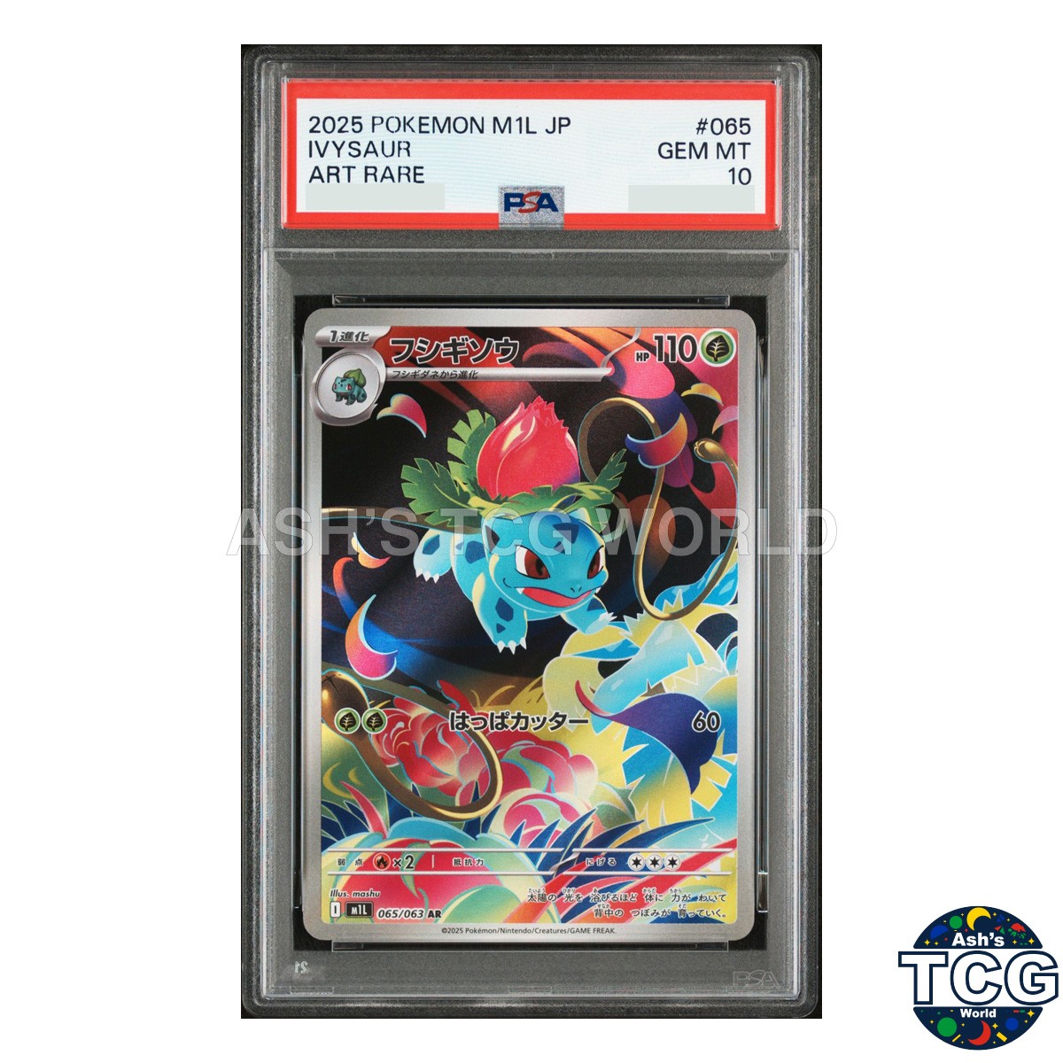 PSA10 Ivysaur AR 065/063 M1L Mega Brave Pokemon Card Japanese
