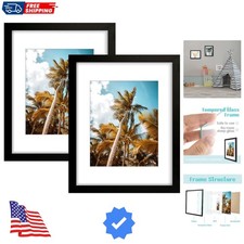 11x14 Picture Frame - Made to Display Pictures 8x10 with Mat or 11x14 Without...