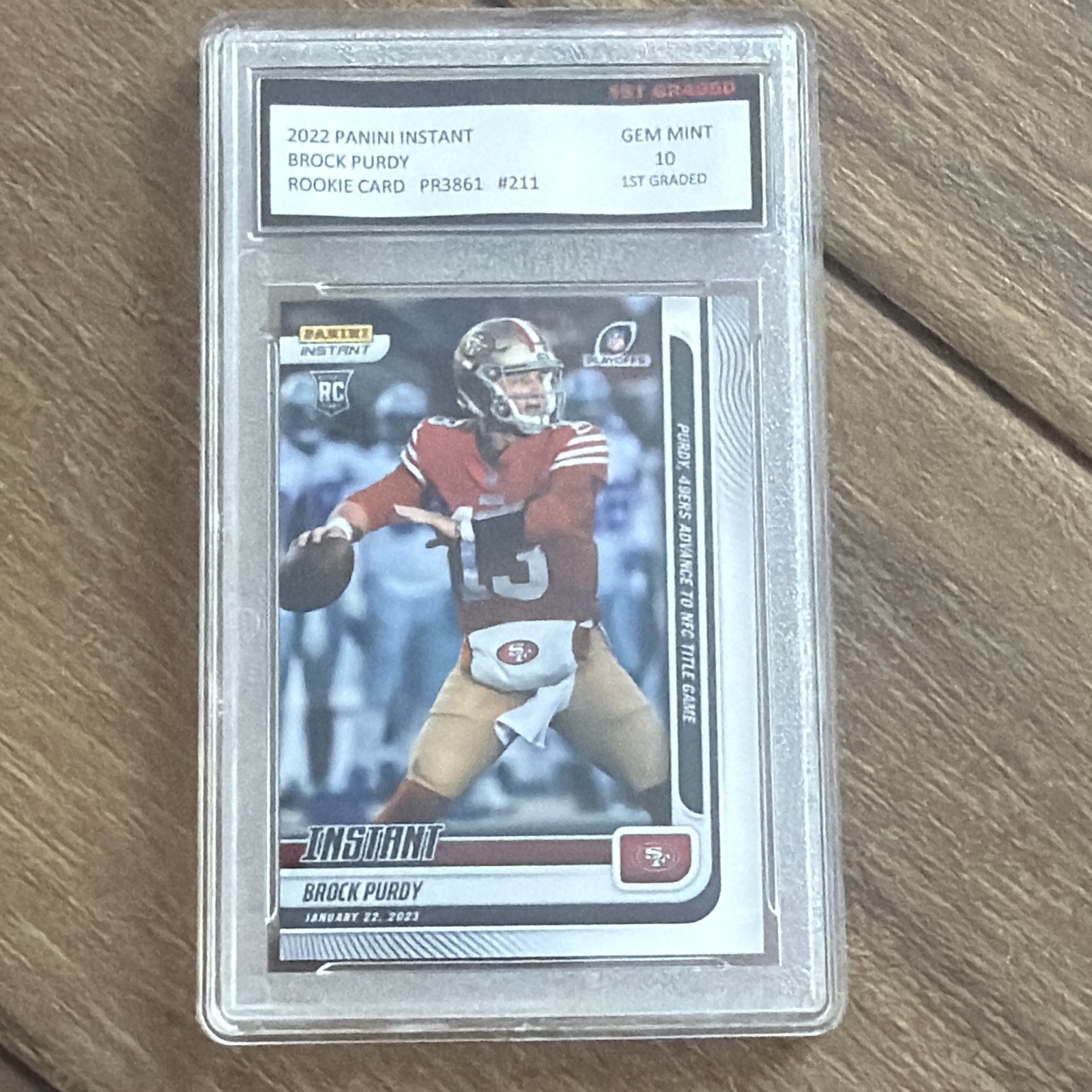Panini 2022 Instant NFL Brock Purdy Rookie #211 /3861 San Francisco 49ers 10