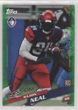 2019 Topps Alliance of American Football Green 1/10 Rajion Neal #74 0g0