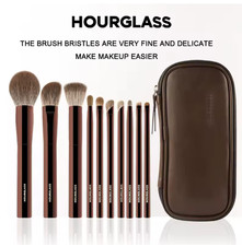 Lot de 10 pinceaux de maquillage sablier fards à paupières doux et...