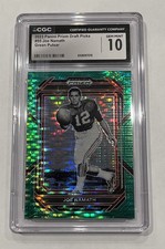2023 Panini Prizm Draft Picks Green Pulsar Prizm 24/25 Joe Namath #55 Pop 1