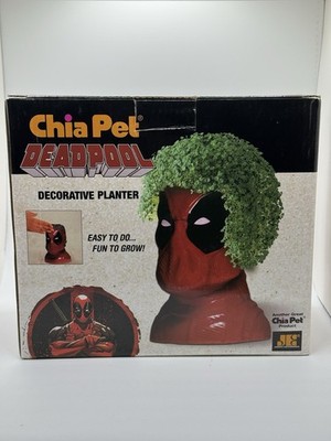 Chia Pet DeadPool Marvel Universe Decorative Pottery Planter Complete New In Box