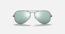 Ray-Ban RB3025 029/30 58 Aviator Matte Gunmetal / Silver Flash NEW w/ Tags
