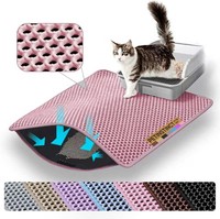 Katzenklo Matte 60X45Cm Wasserdicht Rosa Katzenstreu Matte FüR Zuhause
