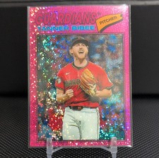 Topps 2026 Heritage Sparkle Tanner Bibee Cleveland Guardians Baseball #74