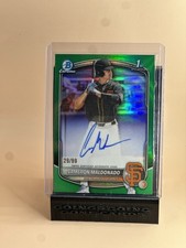 2025 Bowman Draft - Chrome Prospect Autographs Cam Maldonado #CPA-CMA Green...