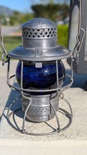 1948 SOUTHERN PACIFIC SPCO ADLAKE 400 BLUE GLOBE RAILROAD LANTERN COMPLETE
