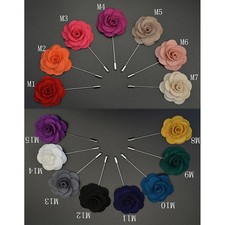 10Pack Men Nice Lapel Flower Daisy Boutonniere Stick Brooch Pin Suit Wedding B