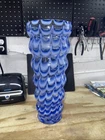 Vintage 14” Royal Gallery Poland Art Glass Vase Cobalt Blue Murano Hand Blown