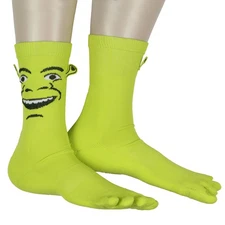 Shrek Big Face 3D Ears Character Design Individual Toes Crew Socks