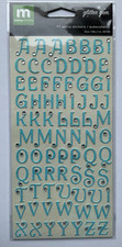 Making Memories Glitter Gem Alphabet Stickers  Glitter Bling Alpha Blue   33145