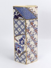 MASON'S APPLIQUE BLUE IRONSTONE POTTERY VASE