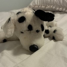 Ganz Dalmatian Dog Plush Stuffed Animal White/Black Spots Small 6-14 in Washable