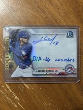 LOURDES GURRIEL JR 2017 BOWMAN PRIME CHROME REFRACTOR AUTO ROOKIE CARD 14/75