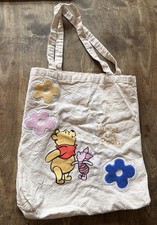 Disney Winnie the Pooh Cotton Canvas Tote Shopping Bag -