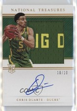 2021-22 Panini National Treasures Collegiate Prime /10 Chris Duarte Auto 11qz