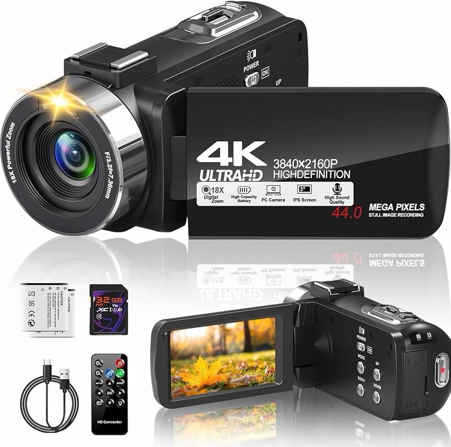 4k 2 Batteries Sd Card Remote Night Vision You Tube Vlogging