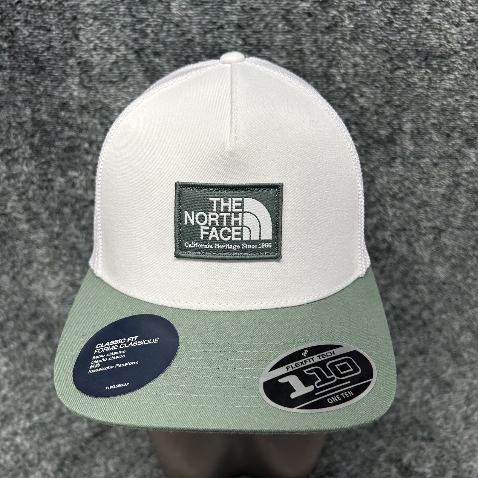 The North Face Mens Adjustable White Green Keep It Patched T
