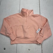 Old Navy Active Youth Medium 8 Pink Dynamic Fleece Half Zip Sweatshirt