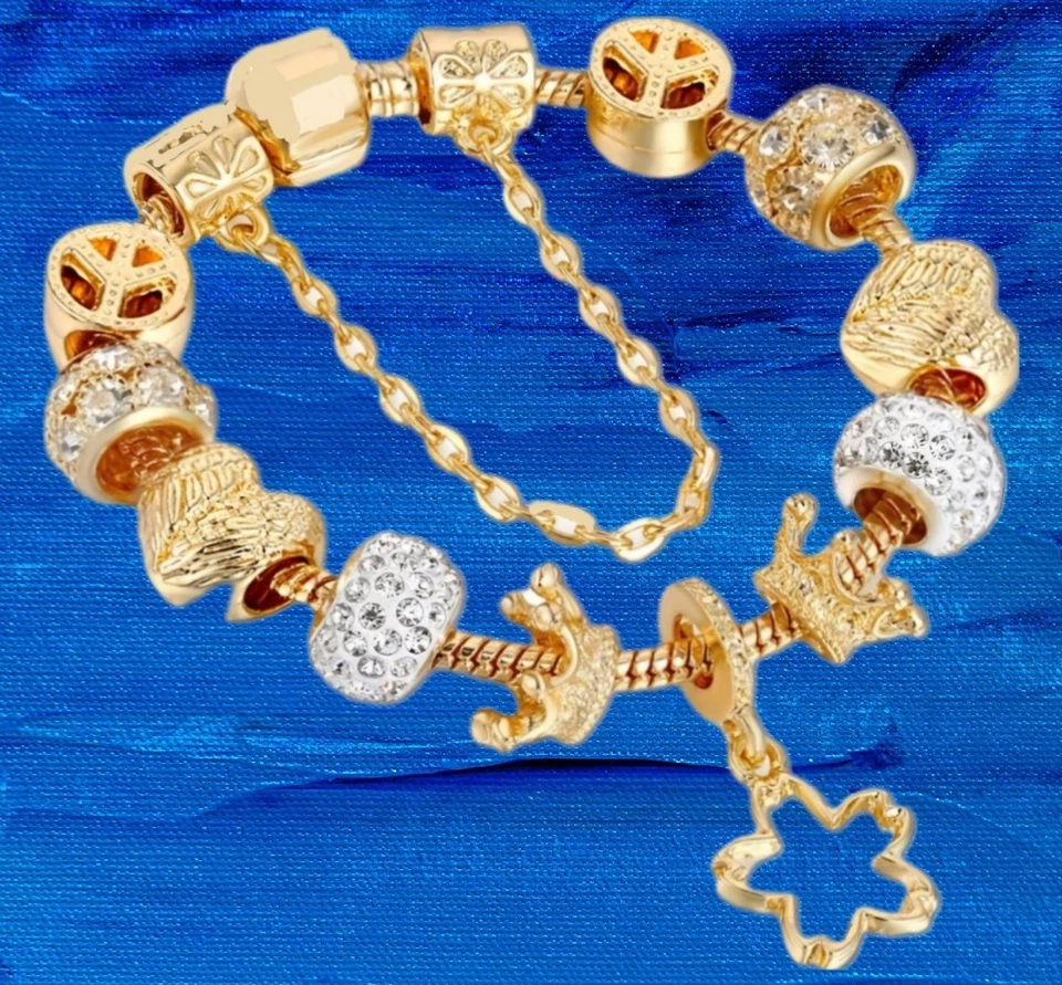 Pandora Armband Stil✨️2 Stück Kristall Strass Bettelarmband Damen Schmuck Neu  - Bild 2 von 2