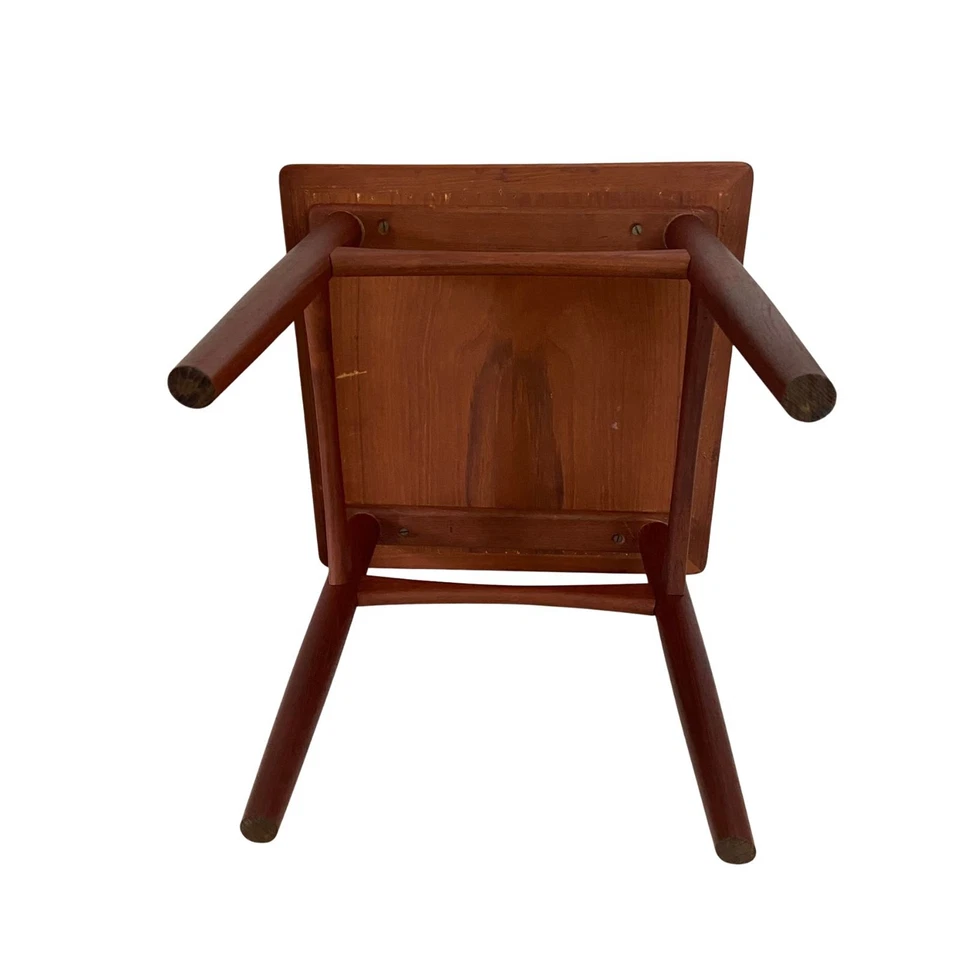 MCM Danish Modern Side Table End Square Teak Vintage - Image 4 of 4