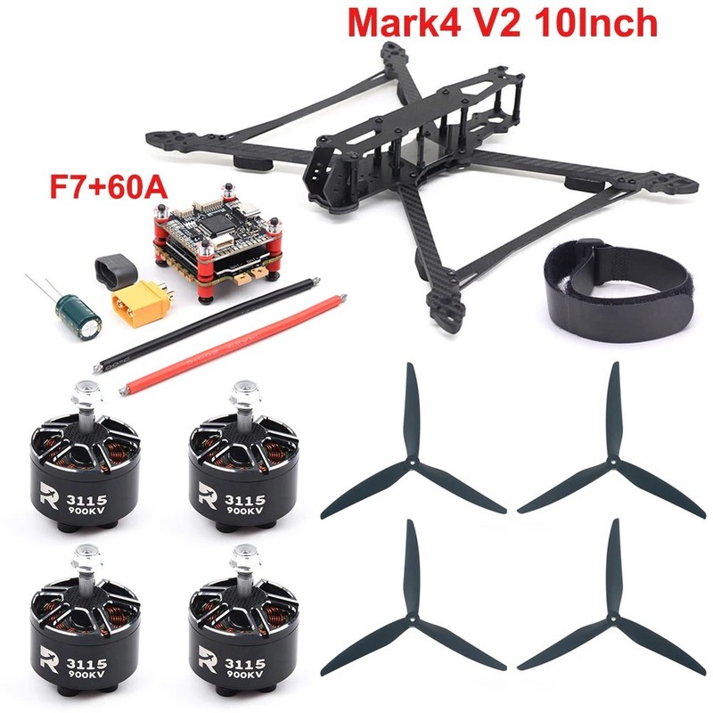 10inch FPV Racing Drone Frame Kit F7 Flight Control 60A ESC 3115 Motor Propeller