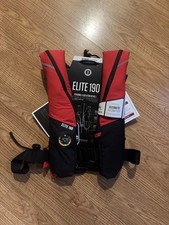  NEW Mustang Elite 190 Offshore Inflatable PFD - Red / Black