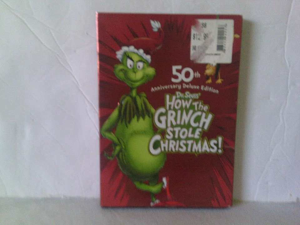 Dr. Suess How the Grinch Stole Christmas & Cat in the Hat Christmas DVD's & Book - Image 2 of 4
