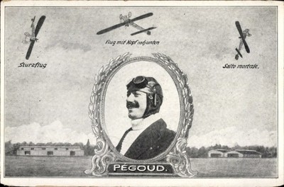 Ak Pegoud, Sturzflug, Flug mit Kopf nach unten, Salto - 5081072
