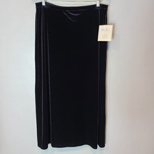 VTG Y2K Velvet Maxi Skirt Sz Large Whimsigoth Fairy Grunge Velvet Black 90s NWT