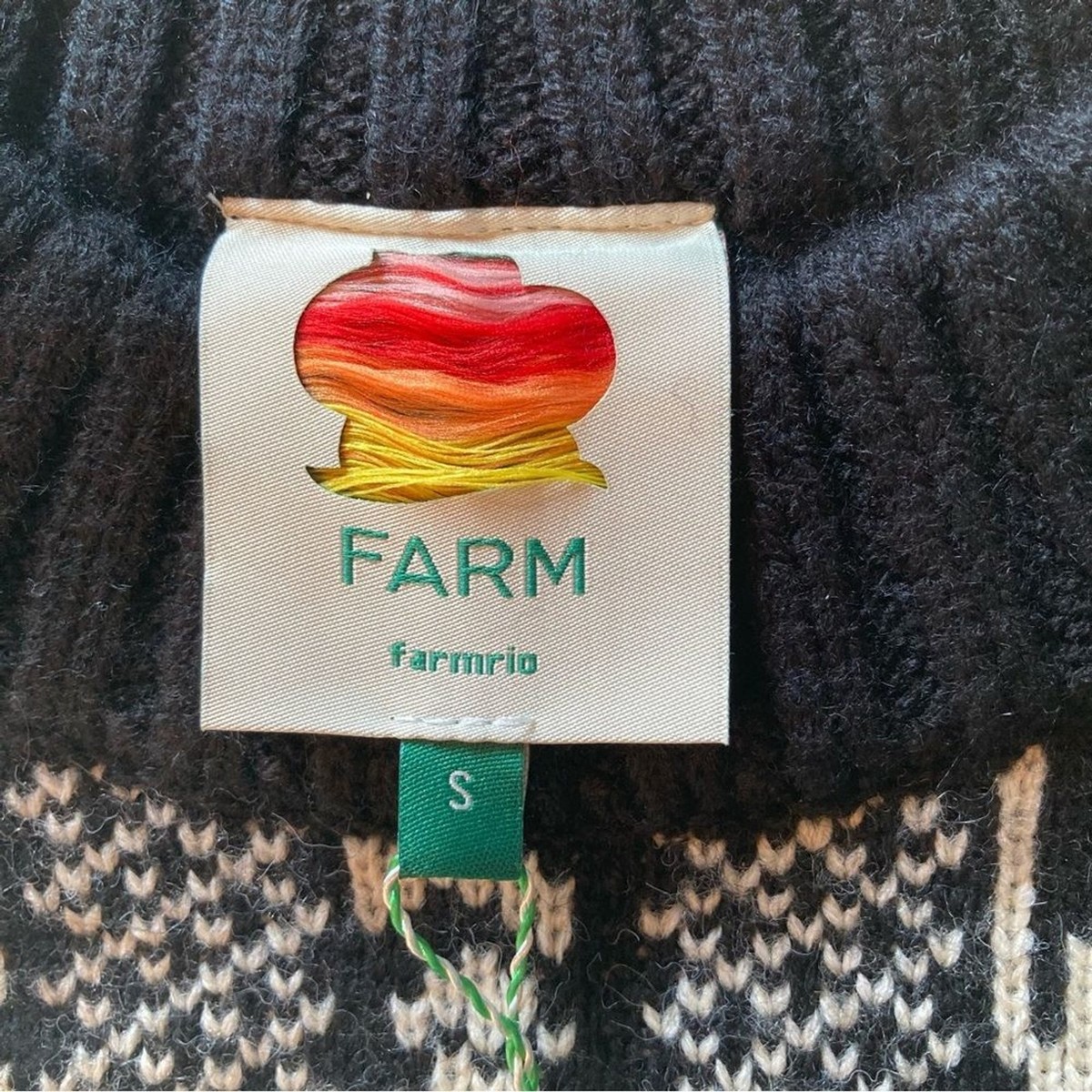 NEW FARM Rio Black Pineapple Garden Mini Sweater Dress Tunic Floral Knit  Size S | eBay