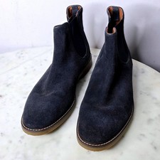 Fratelli Select Mens Navy Blue Suede Chelsea Boots Buckle Detail Size 11 2416-22 Chelsea Suede Blue Boots for Men for Sale | Shop New & Used  main image 2
