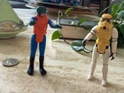 (2) Kenner 1970s Vintage Star Wars Walrusman and Storm Trooper Action Figures