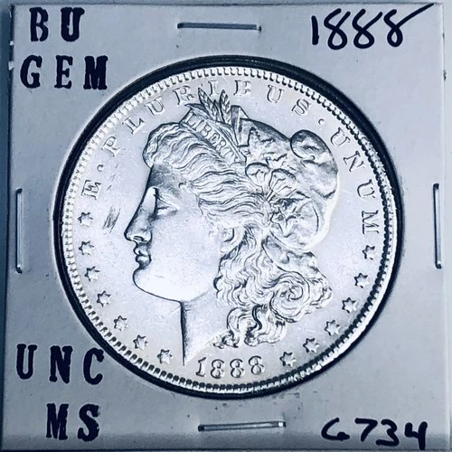 1888 BU GEM MORGAN SILVER DOLLAR UNC MS+++ U.S. MINT RARE COIN 6734