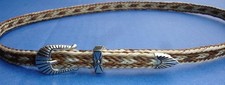 Western Cowboy/Cowgirl HAT BAND Light Brown Horsehair Buckle