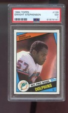 1984 Topps #129 Dwight Stephenson ROOKIE RC PSA 7 Graded Football Card NFL. rookie card picture