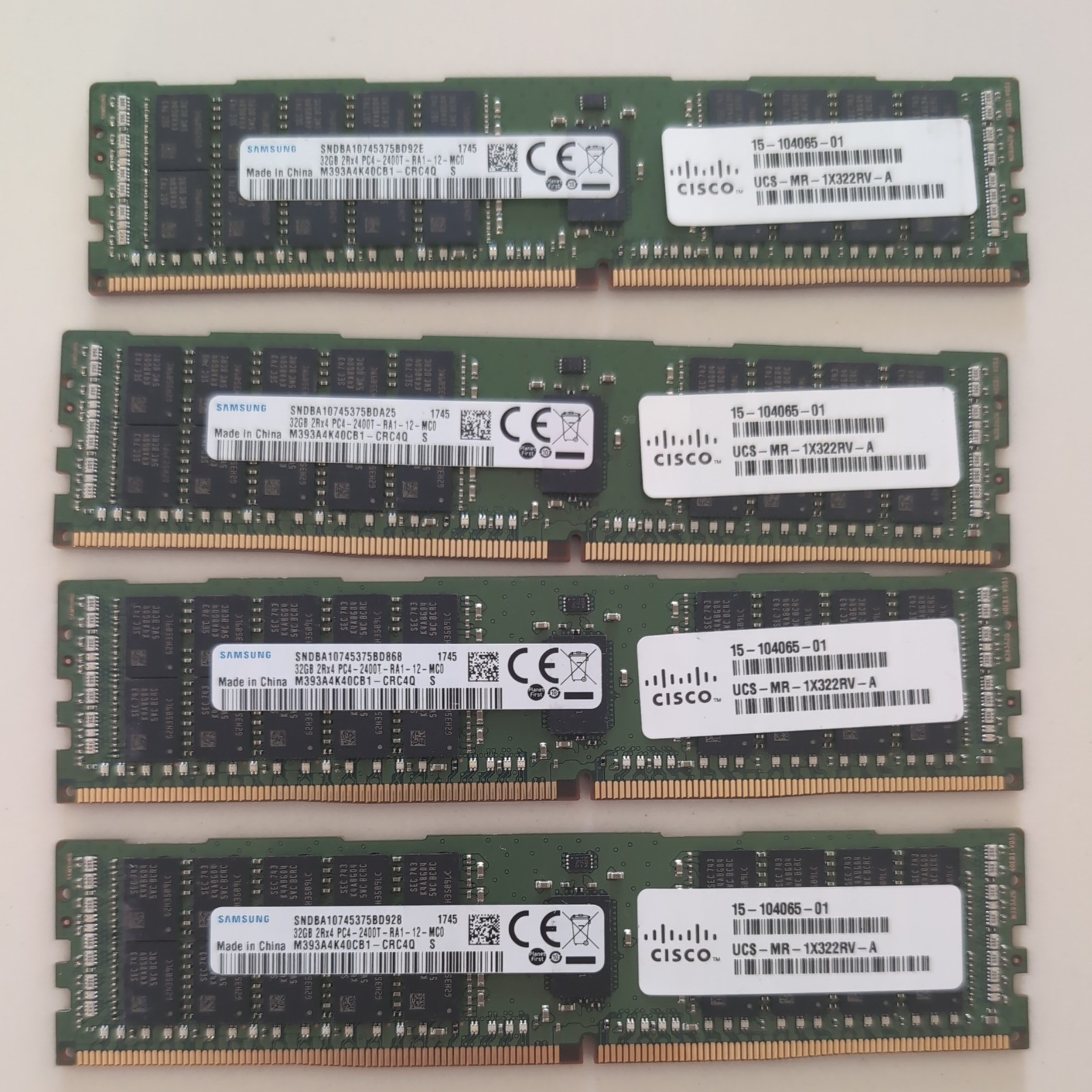 1 Samsung 32GB DDR4-2400 ECC Registered RDIMM – M393A4K40CB1-CRC4Q