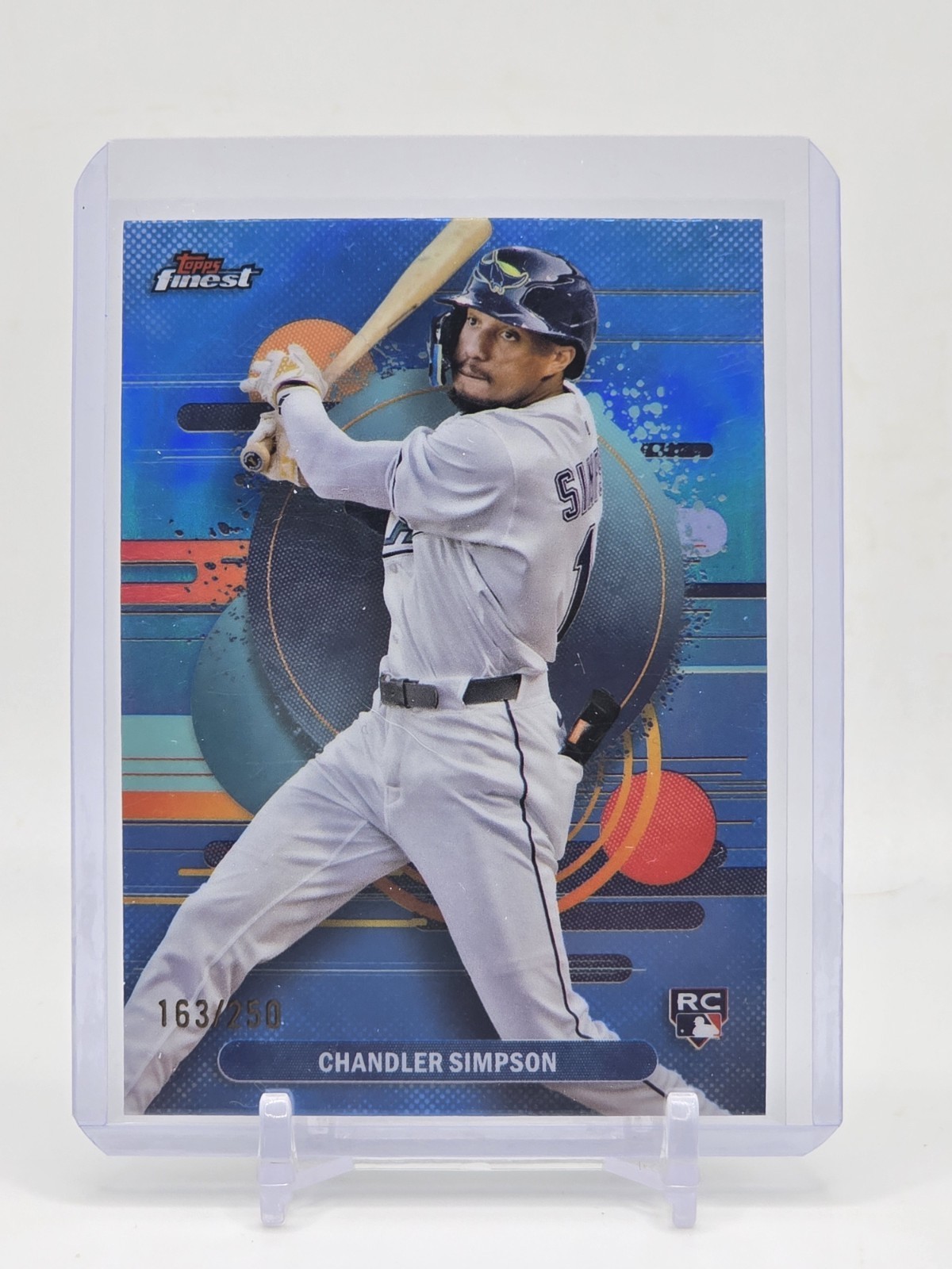 CHANDLER SIMPSON 2025 TOPPS FINEST UNCOMMON ROOKIE SKY BLUE RC /250 RAYS