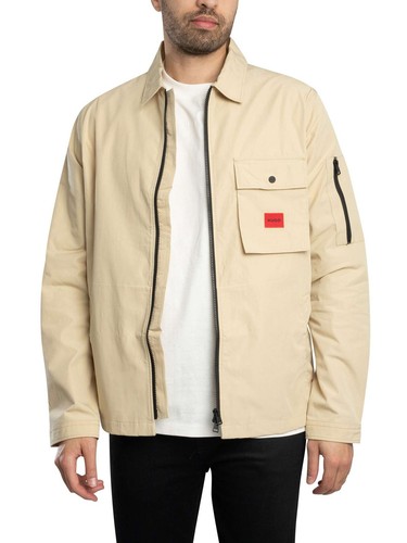 HUGO Men's Emmond Lightweight Jacket, Beige - Picture 1 of 8
