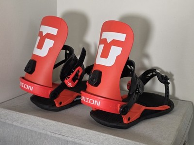 Union Strata Snowboard Bindings, Men's Medium (US 8-10), Red, 2023/2024