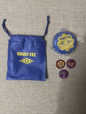 Fallout Jones Soda Official Vault-Tec Bottle Opener Magnet + 3 Caps + Bag - NEW
