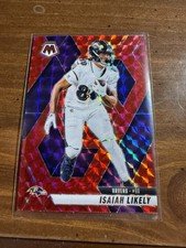 2025 Panini Mosaic - Isaiah Likely #177 Red Mosaic Prizm Ravens
