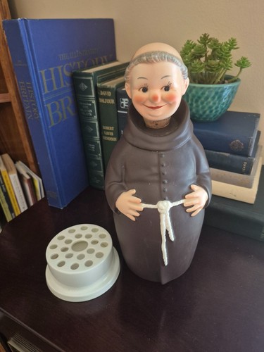 RARE Vintage Goebel Fat Friar Tuck Liquor Decanter w Cigarette Holder KL 90/B