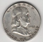 1956 P FRANKLIN HALF DOLLAR 90% SILVER 50¢ PHILADELPHIA UNITED STATES OF AMERICA