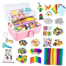  Arts and Crafts Supplies for Kids DIY Craft Kits Art Supplies Materials Pink