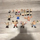 WWE rumblers and Tini mates Mini Figure Set of  19 Plastic Wrestling Figures