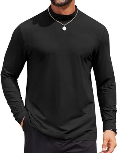 Mens Mock Turtleneck In Men's Casual Shirts for sale - eBay