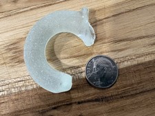 Sea Glass - White Cup Handle Piece - Lot  460