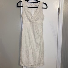 Versona Womens Size 4 Lacy Dress Elegant Floral Lace Overlay Sleeveless Cocktail